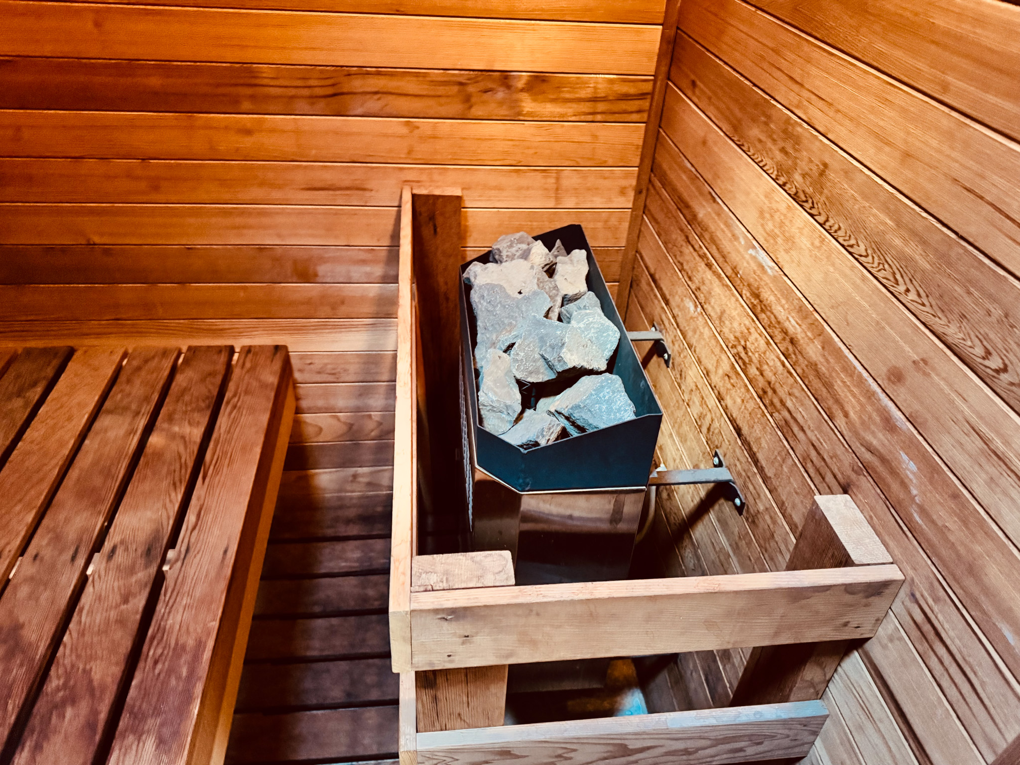 Private cedar sauna